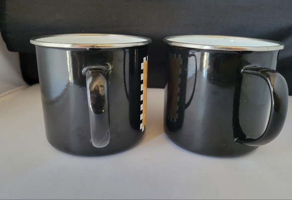 Two Vintage Halloween/ Fall Pumpkin Metal Mugs/Cups Holiday 🔥🌟BUNDLE AND SAVE - Picture 4 of 10